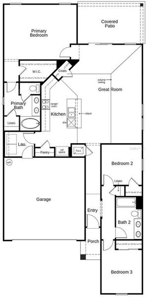 New construction Single-Family house 14 Sw Willow, Palm Coast, FL 32164 Plan 1618 Modeled- photo