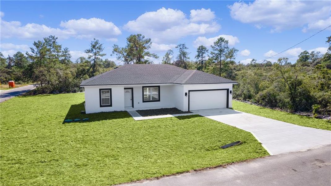 This home has side yard and back yard space