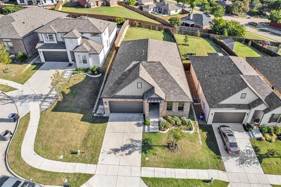 Birds eye view of property