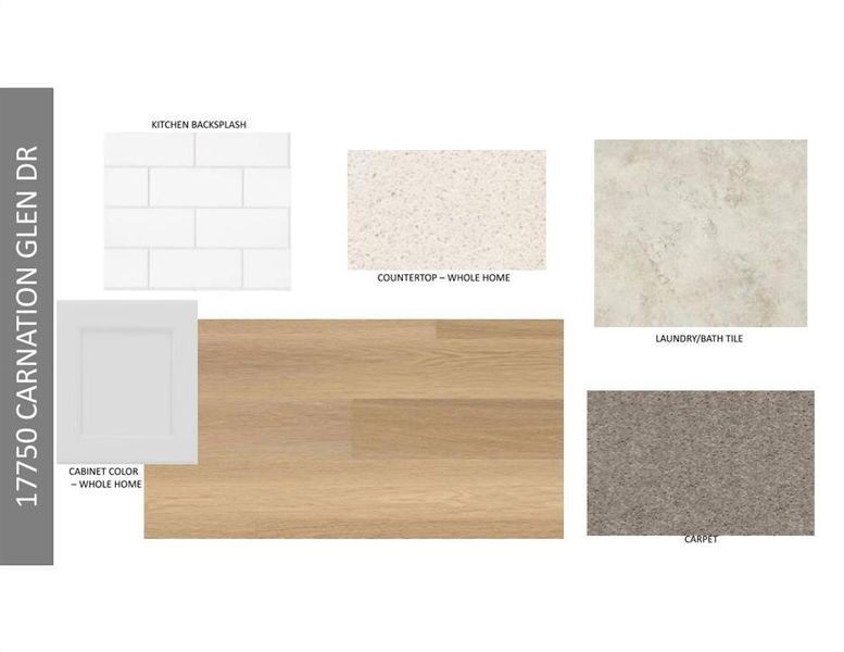 Design selections. Home is currently under construction, selections subject to change.