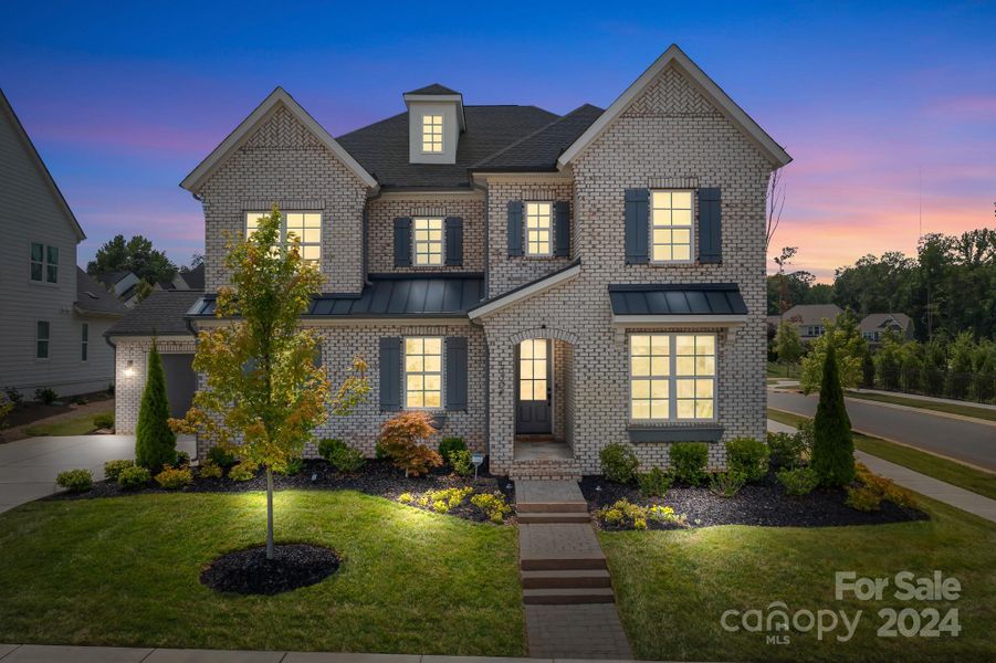 Twilight view of the property.