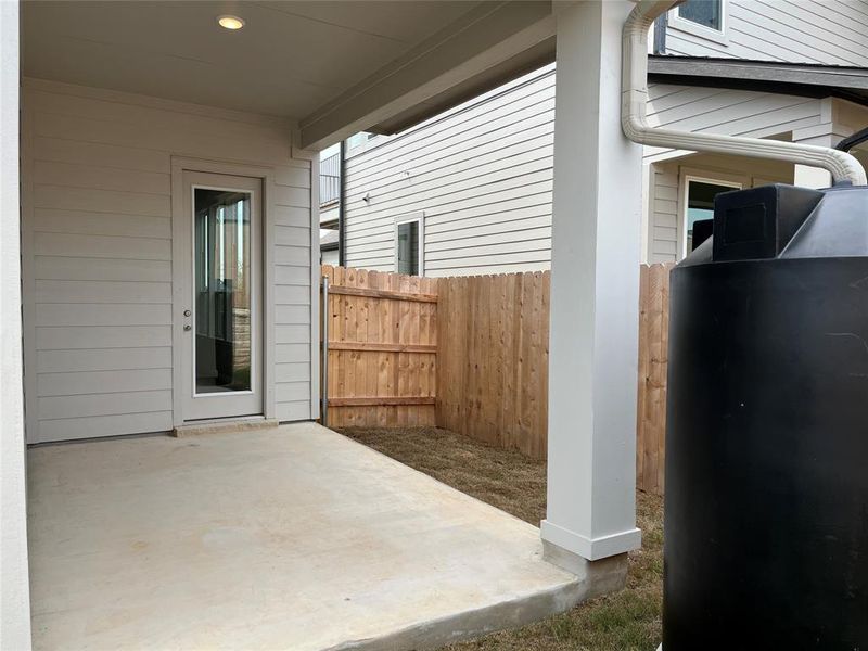 Covered back patio