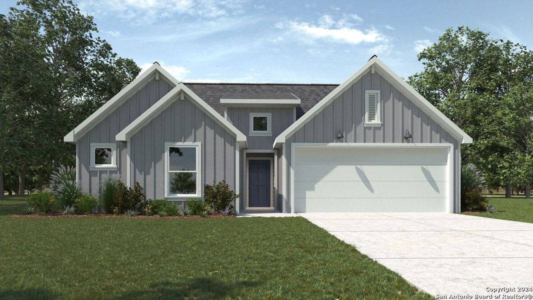 New construction Single-Family house 424 Wirecrested Drive, Lockhart, TX 78644 The Bellvue- photo