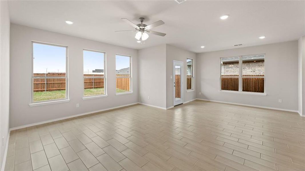 Living Space Open to Breakfast Nook