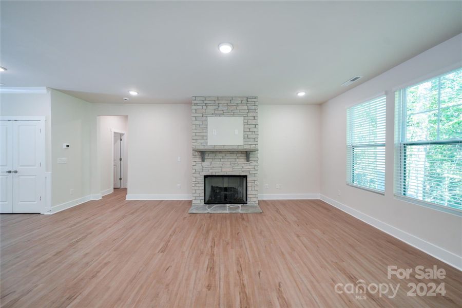 Gas Fireplace in Family Room