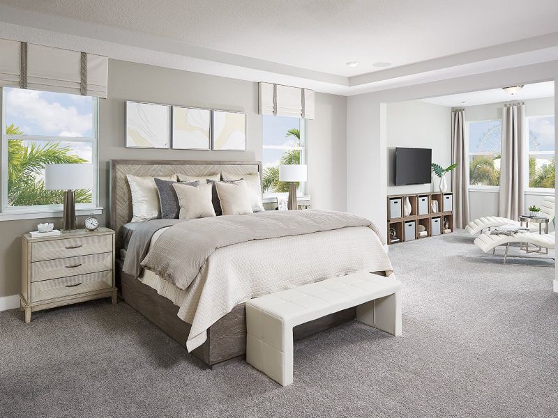 Relax and recharge in this spacious and bright master suite.