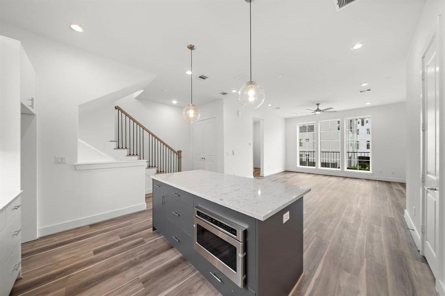 Beautiful finishes such as the quartz, backsplash and hardware