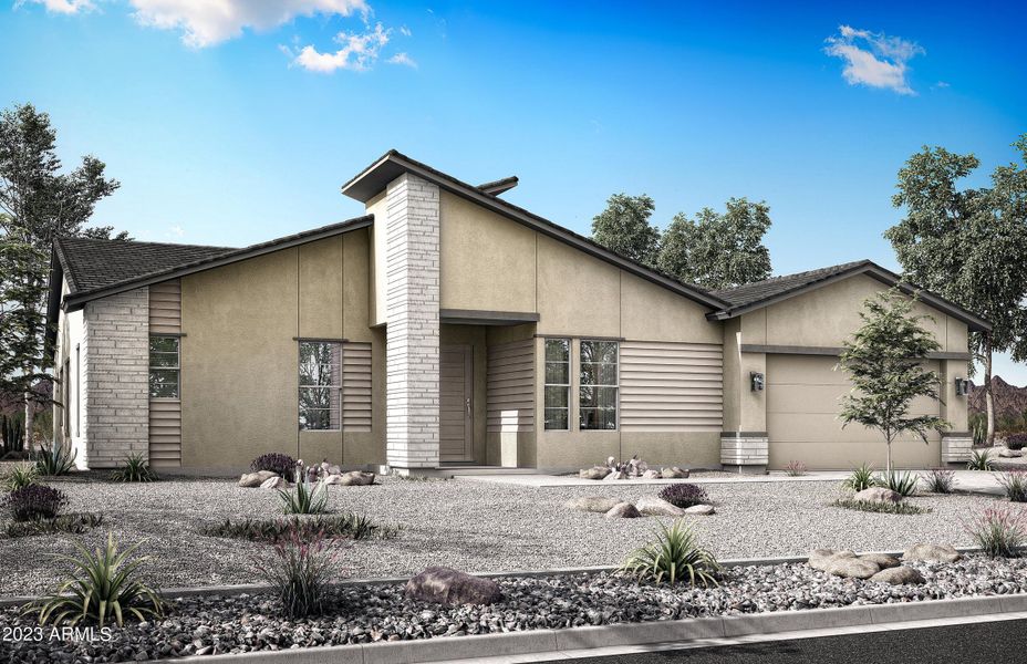 New construction Single-Family house 4210 E Desert Vista Trail, Cave Creek, AZ 85331 Spur Cross- photo