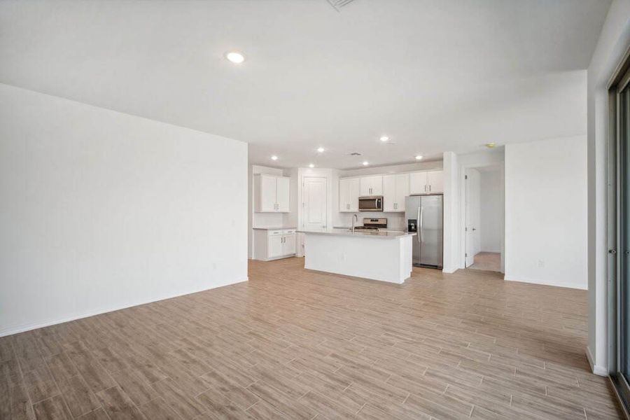 Great room and kitchen