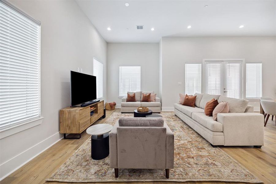 Enjoy a movie night or just spread out and relax in your spacious living room.