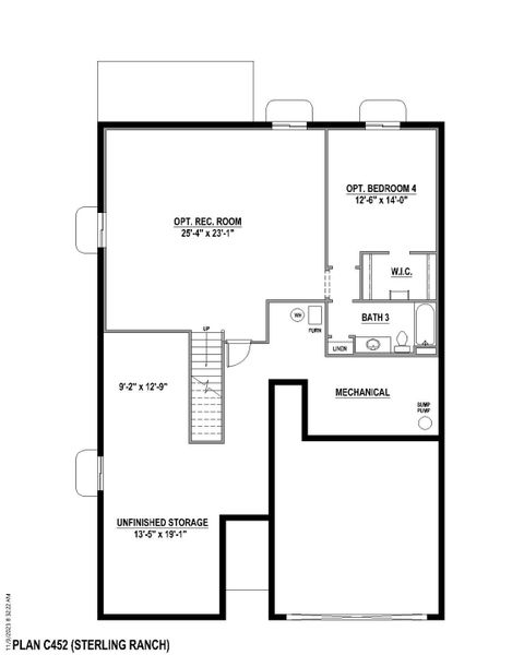 Plan C452 BASE BATH (SR)