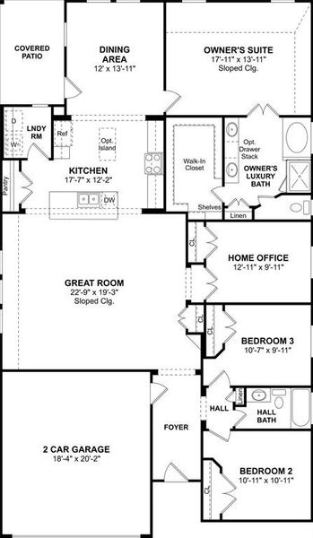 The Juniper II floor plan by K. Hovnanian Homes. 1st Floor Shown. *Prices, plans, dimensions, features, specifications, materials, and availability of homes or communities are subject to change without notice or obligation.