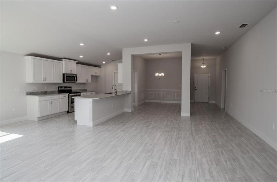 Sample Open Floor/Kitchen