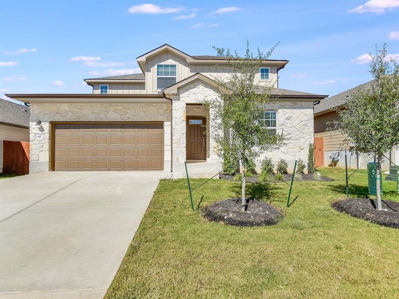 New construction Single-Family house 617 Wild Spur Ln, Liberty Hill, TX 78642 The Pearl (C452)- photo