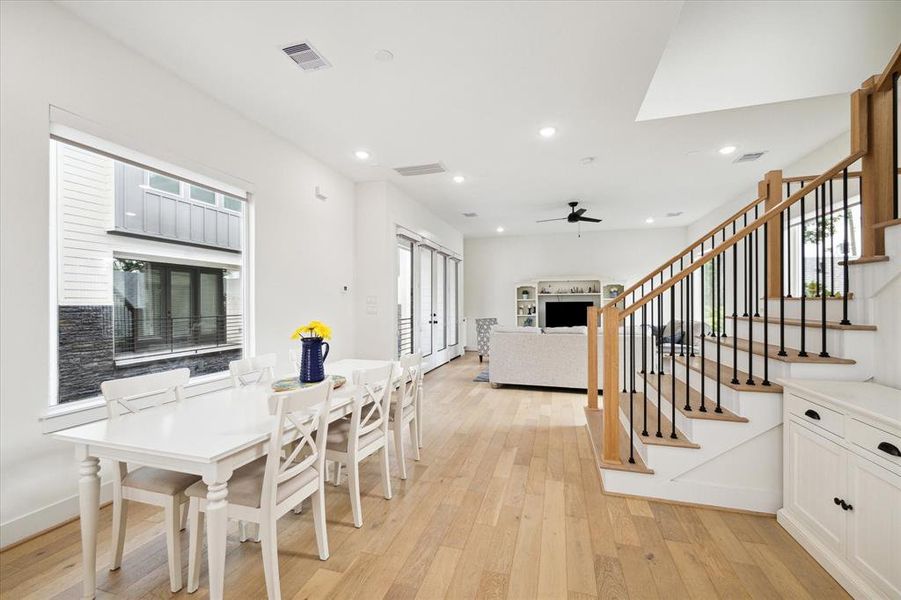 The seamless flow of the second floor is perfect for entertaining.