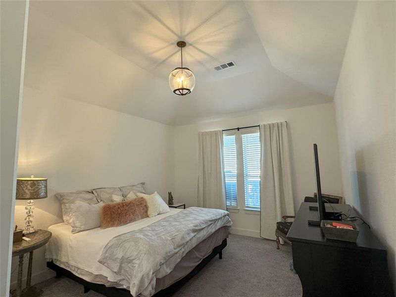 Bedroom with carpet floors