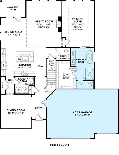 The Omaha floor plan by K. Hovnanian Homes. 1st Floor Shown. *Prices, plans, dimensions, features, specifications, materials, and availability of homes or communities are subject to change without notice or obligation.