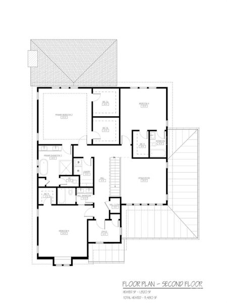 Floor plan of potential new home as depicted on rendering.