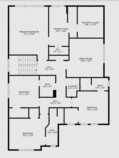 Basic second floor layout...*info is deemed to be reliable but may not be to exact scale - Please independently verify