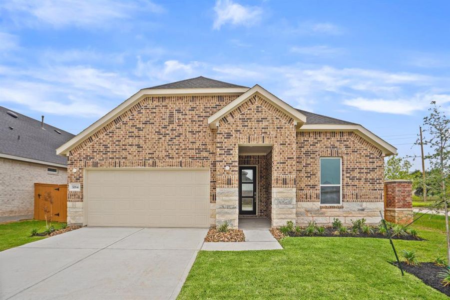 New construction Single-Family house 3264 Voda Bend Drive, Katy, TX 77493 Plan 1620- photo