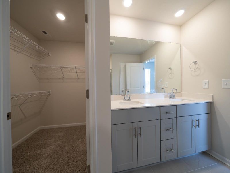 Primary Bathroom in the Lennon Floorplan at Childers Park.