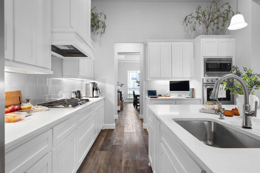 Kitchen looking towards butler's pantry and dining room