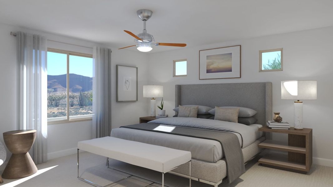 Primary Bedroom | Wrightson | Bentridge – Peak Series | New Homes in Buckeye, AZ | Landsea Homes