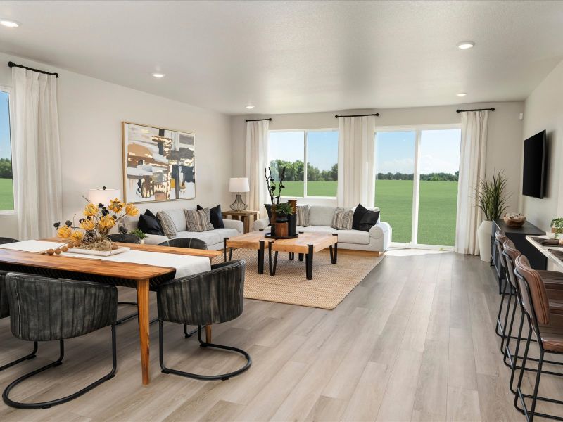 Jackson floorplan interior image taken at a Meritage Homes community in Windsor, CO.