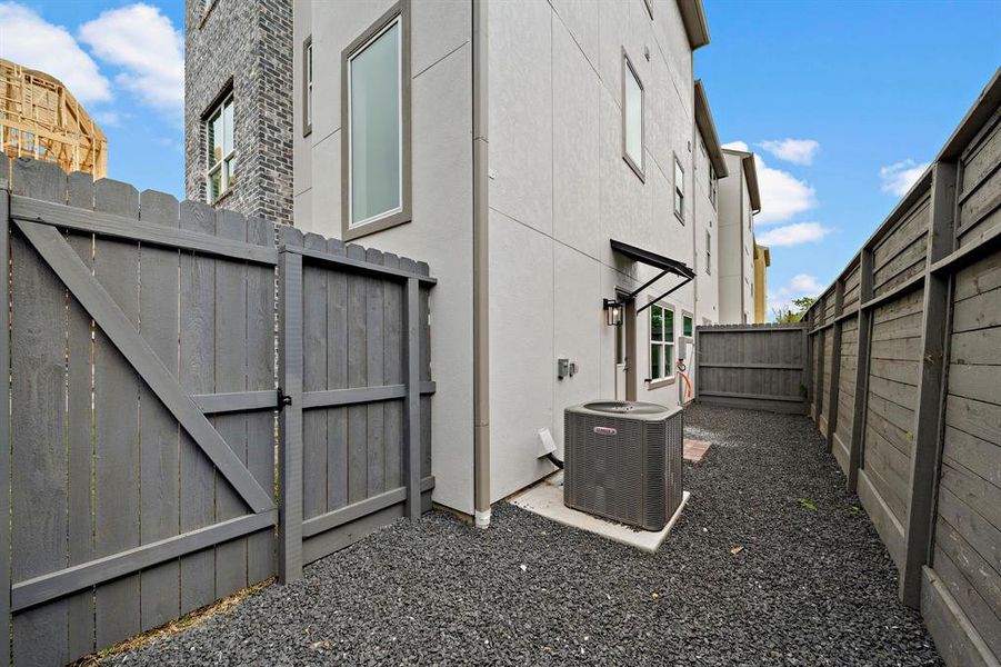 This home has a perfect sized backyard for grilling or hanging with friends and family.