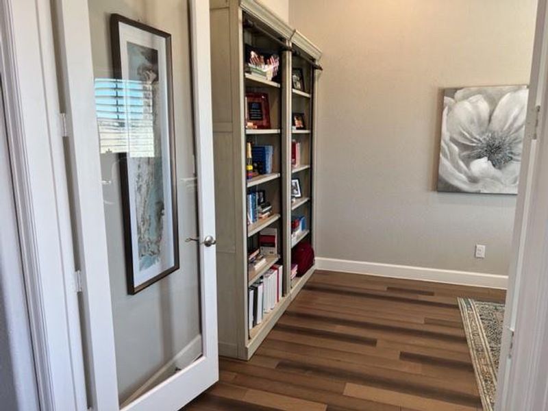 Office Bookcase with glass French Doors.