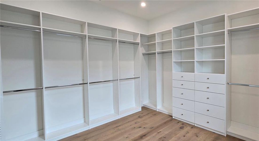 The Primary Suite has a massive walk-in closet.