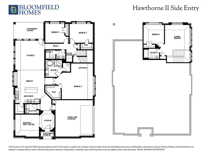 Hawthorne II Side Entry Floor Plan