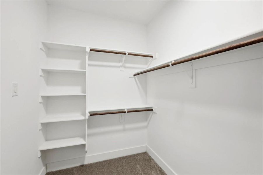 Spacious Primary closet