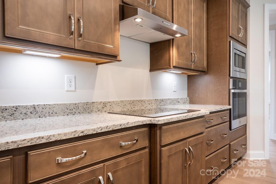 Gorgeous cabinetry (soft close), granite counters, undermount lighting & radiant INDUCTION cooktop make this Kitchen a dream come true for the Chef in your family.