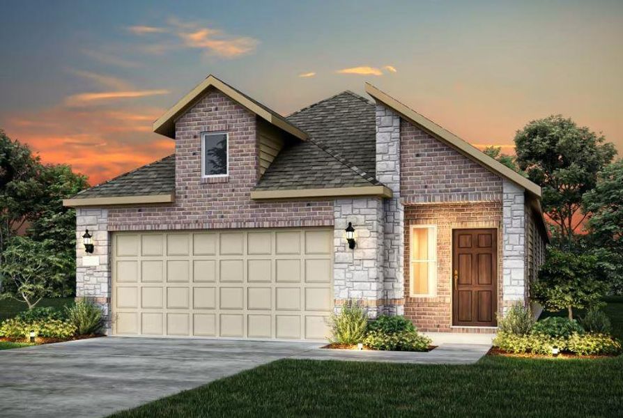 Pulte Homes, Lufkin elevation MD201, rendering