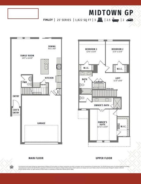 Our new Finley plan features the perfect open concept design with easy access to your fenced back yard!