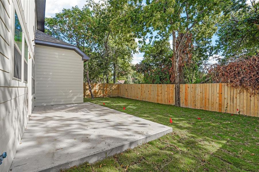 View of yard with a patio area