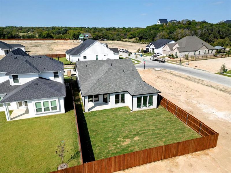 Birds eye view of property