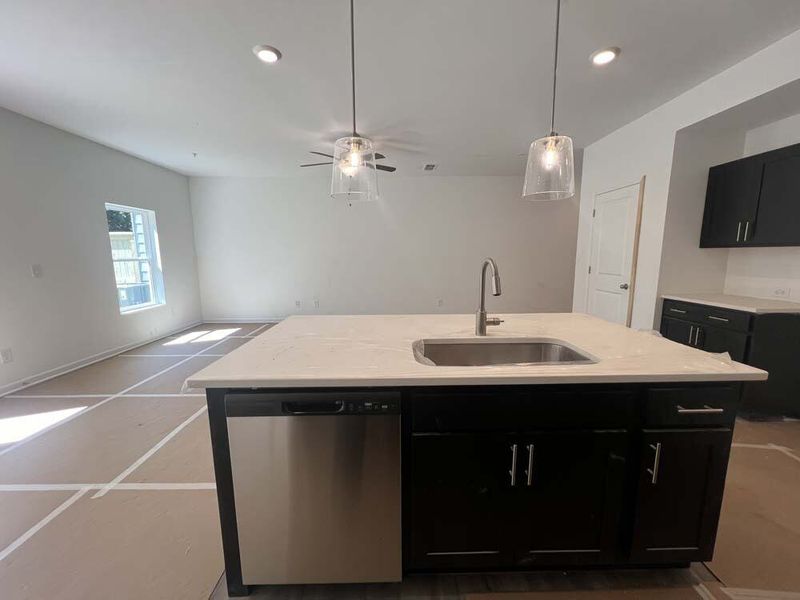 Kitchen featuring the Industrial Collection Finishes Construction Progress