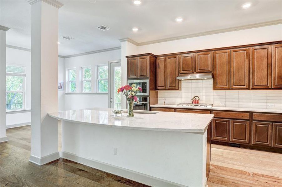 Counter seating and open Kitchen