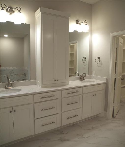 Bathroom featuring vanity