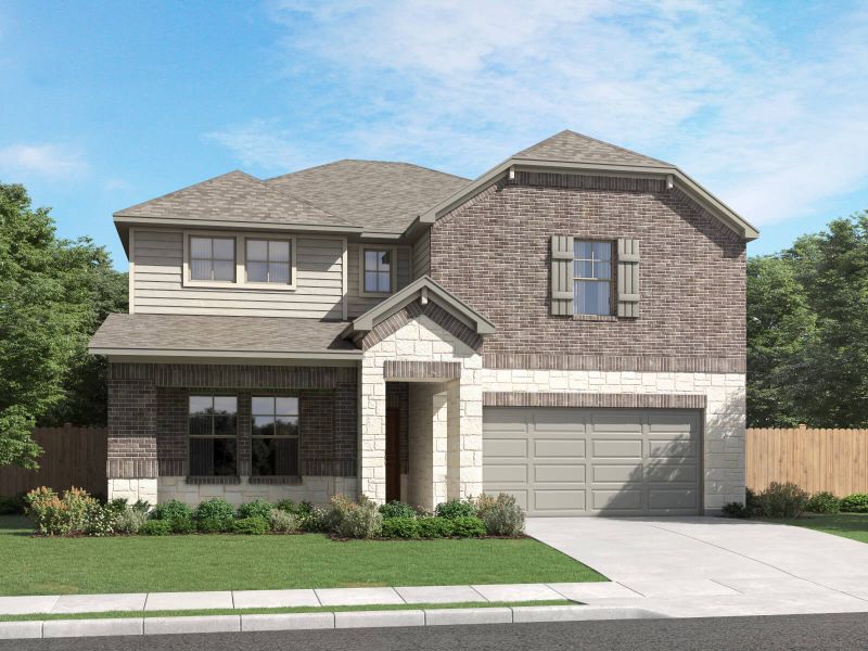 New construction Single-Family house 10602 Yellowtail Blvd, Boerne, TX 78006 The Beckley (C459)- photo