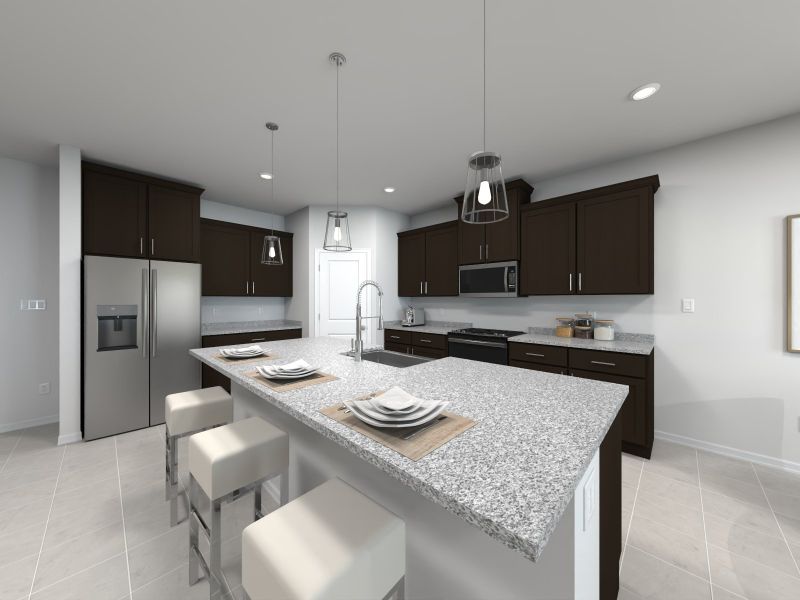 Rendering of Kitchen in Sawyer Floorplan