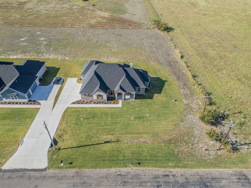 Bird's eye view with a rural view