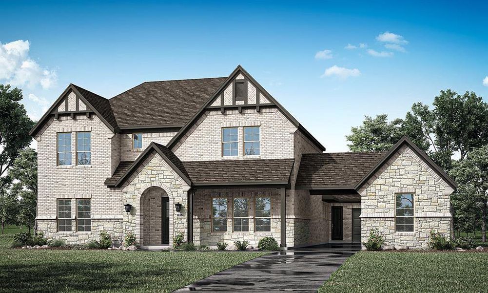 Gorgeous stone and brick new home with luxurious finishes and outstanding Prosper location now available in Legacy Gardens!