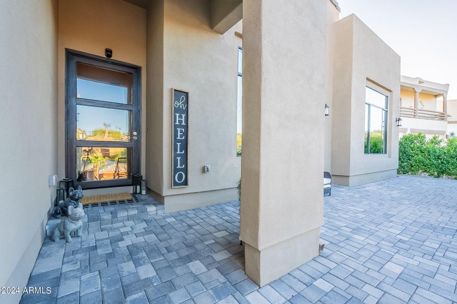 Iron and glass front door