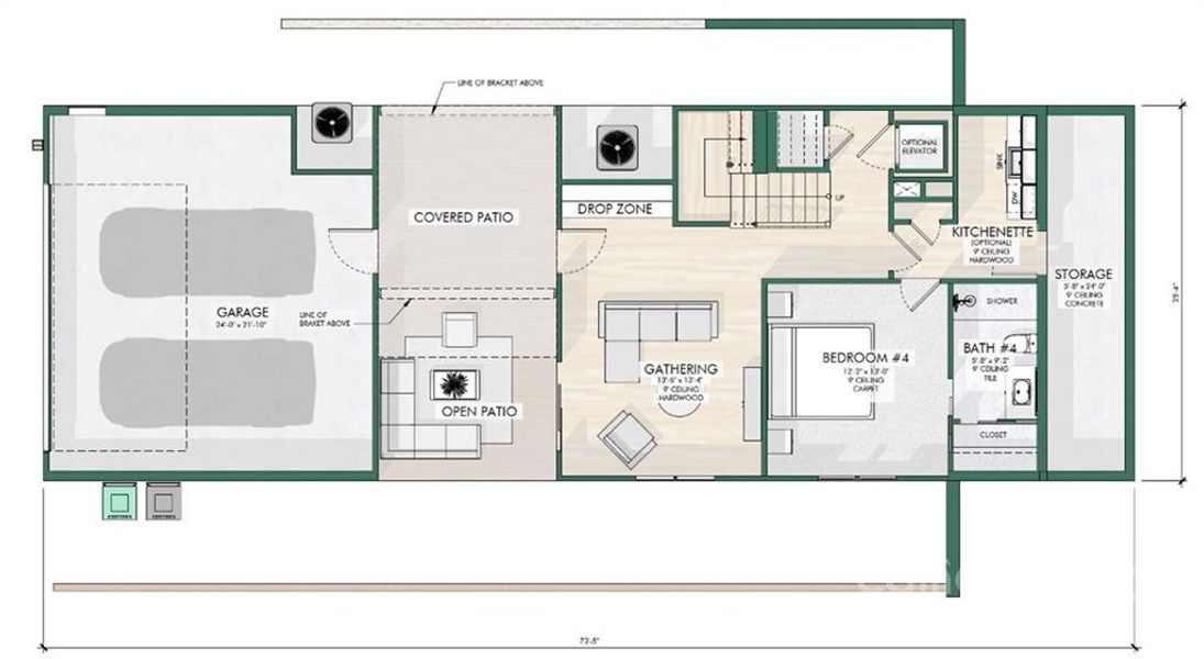 Lower level layout