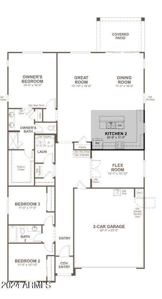 Agate Floorplan with Kitchen
