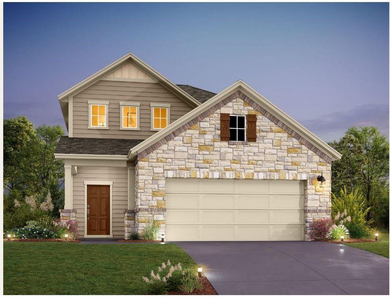 New construction Single-Family house 121 Mccrae Dr, Liberty Hill, TX 78642 Ladybird Homeplan- photo