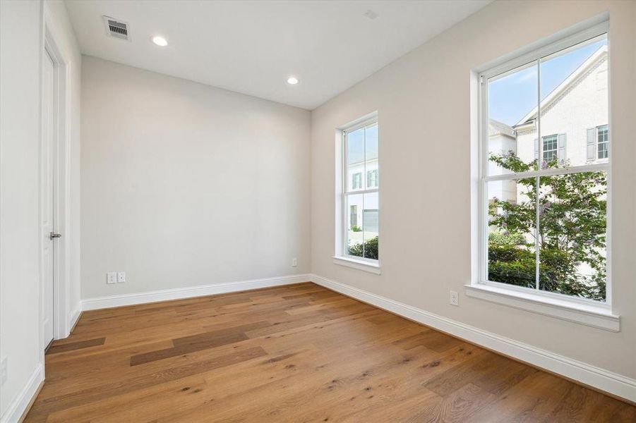 1st floor bedroom with lots of natural light.